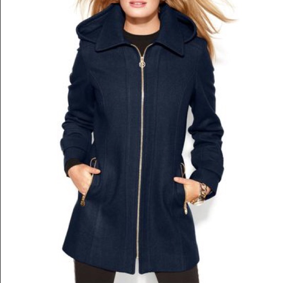 michael kors hooded peacoat